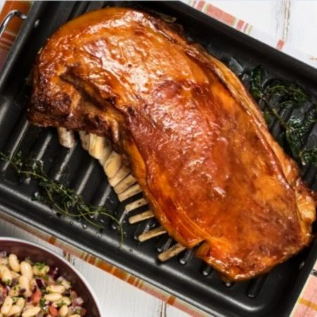 Receita de Costela de Cordeiro com Salada de Feijão Branco